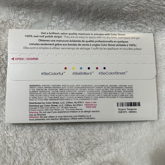 Color Street Nail Polish Strips - Mojave Turquoise Marble New In Package - Picture 2 of 2